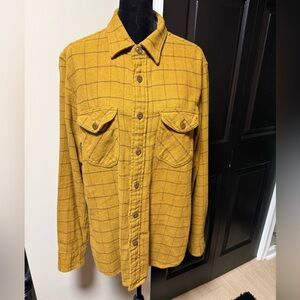 Yellow Plaid Button-Up Shirt